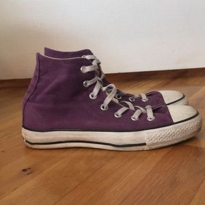 Purple converse high tops size men’s 5 women’s 7